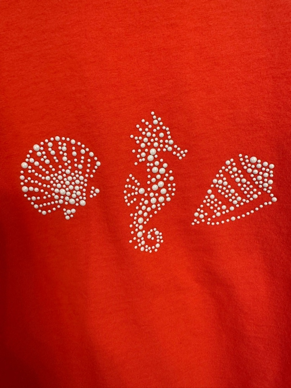 Fresh Produce Size L Orange Short Sleeve Scoop Neck 100% Cotton T-shirt - Picture 3 of 6